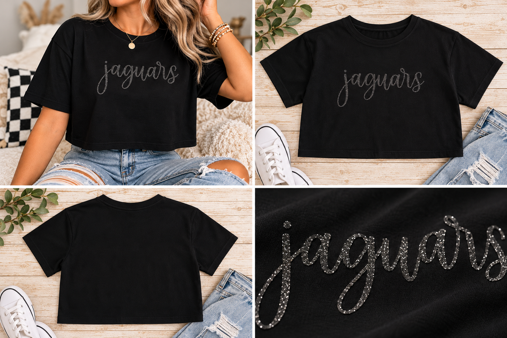 Jaguars Script Crop Tee
