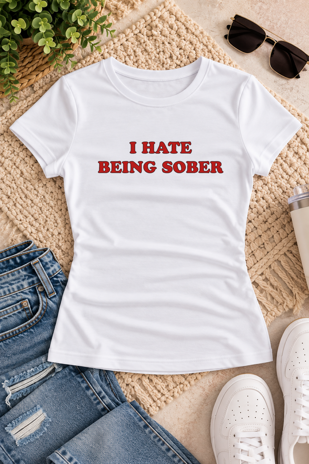 I Hate Being Sober Baby Tee
