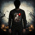 Creepy Clown and Red Balloon Horror Shirt