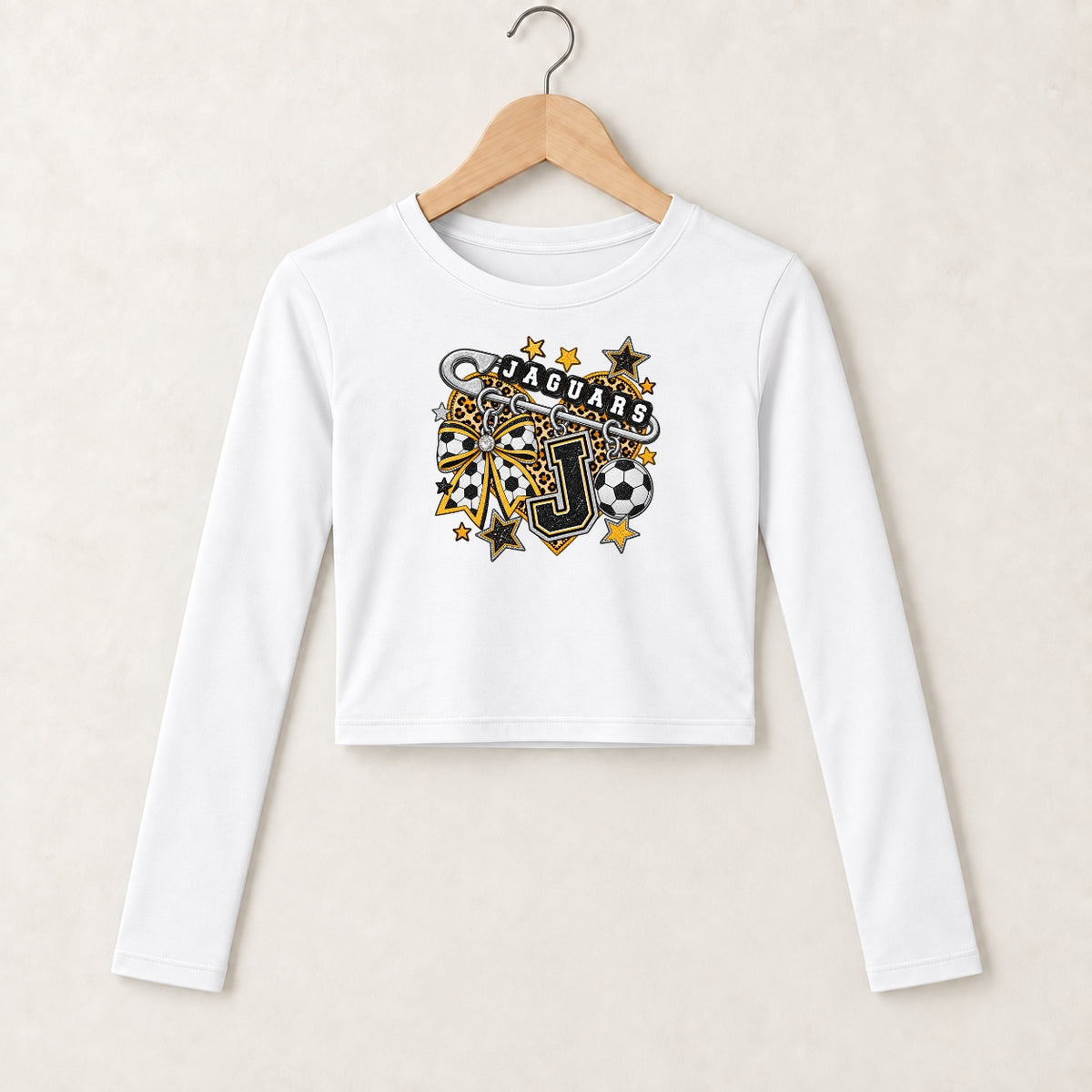 Jaguars Soccer Safety Pin Spirit Top