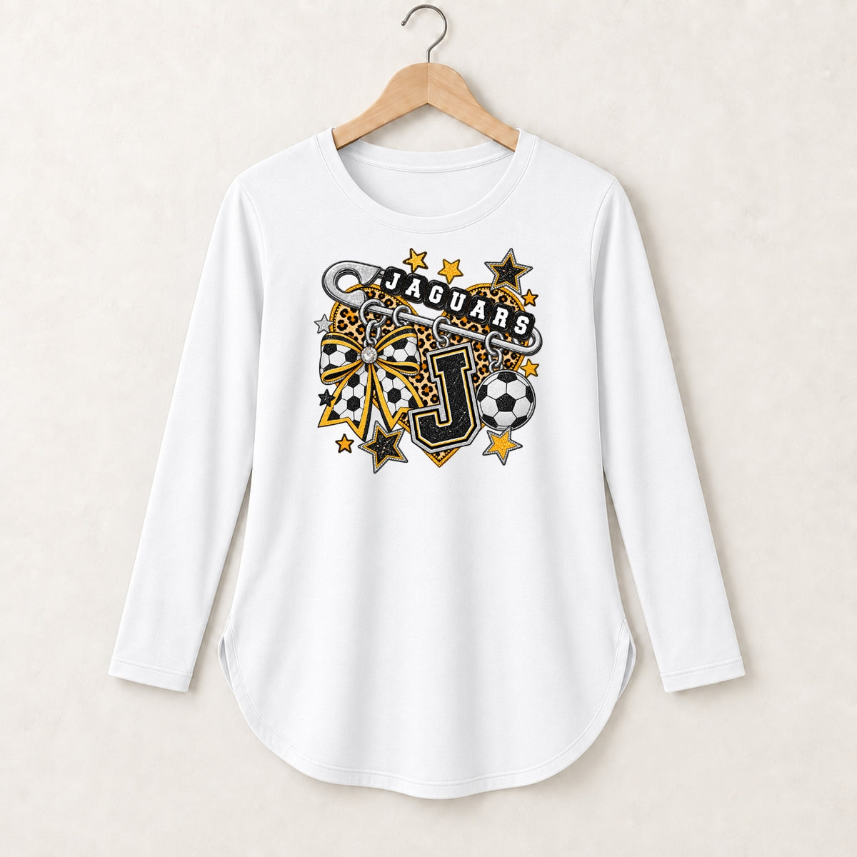 Jaguars Soccer Safety Pin Spirit Top