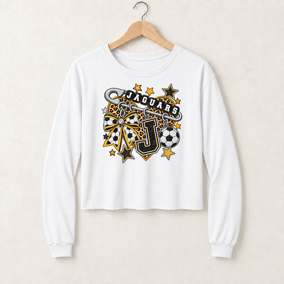 Jaguars Soccer Safety Pin Spirit Top