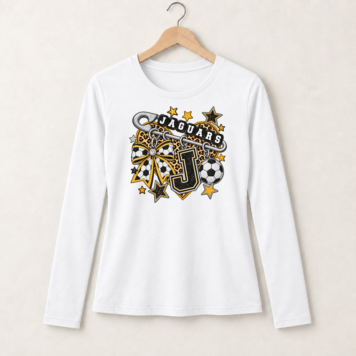 Jaguars Soccer Safety Pin Spirit Top