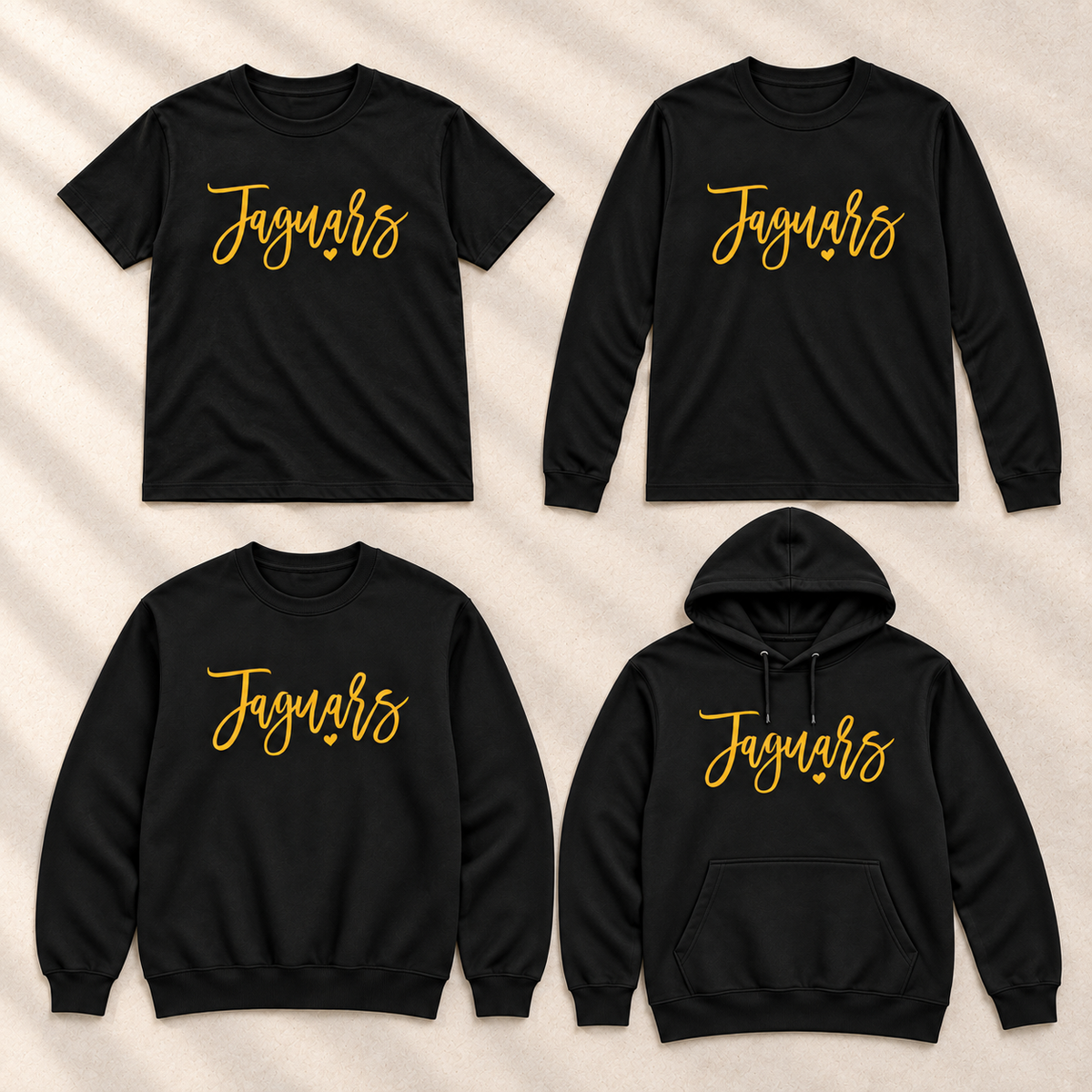 Jaguars Script Heart Apparel