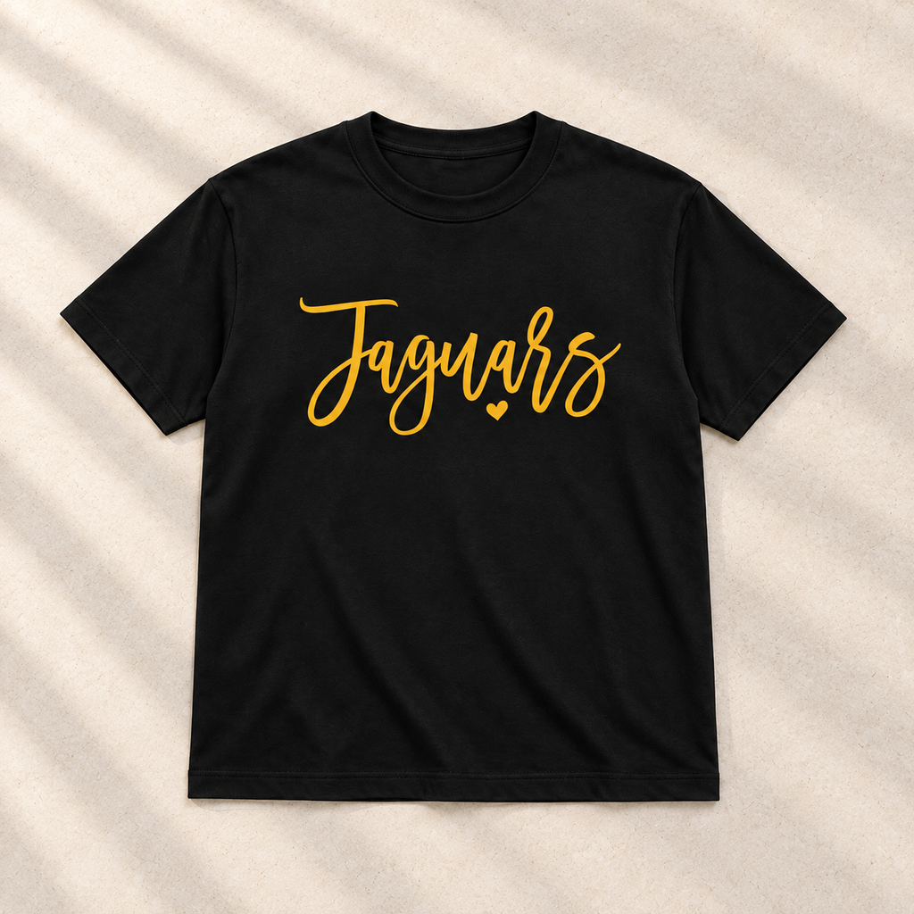 Jaguars Script Heart Apparel
