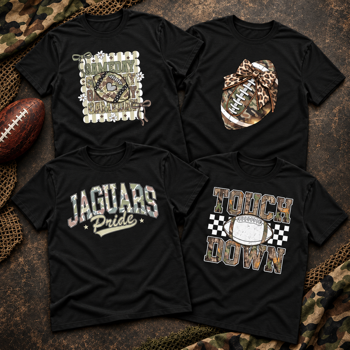 Camo Football Game Day Shirt