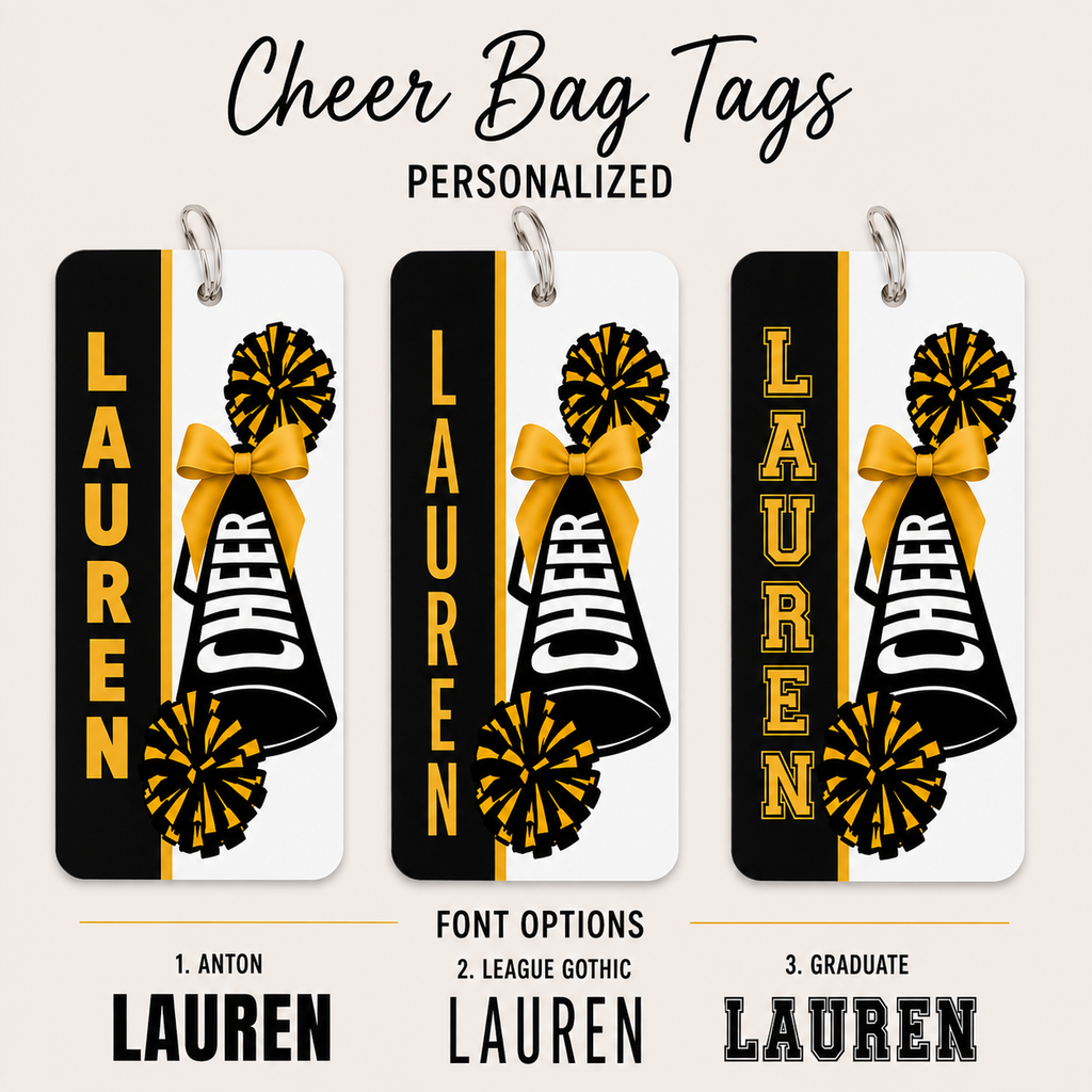 Personalized Cheer Bag Tag