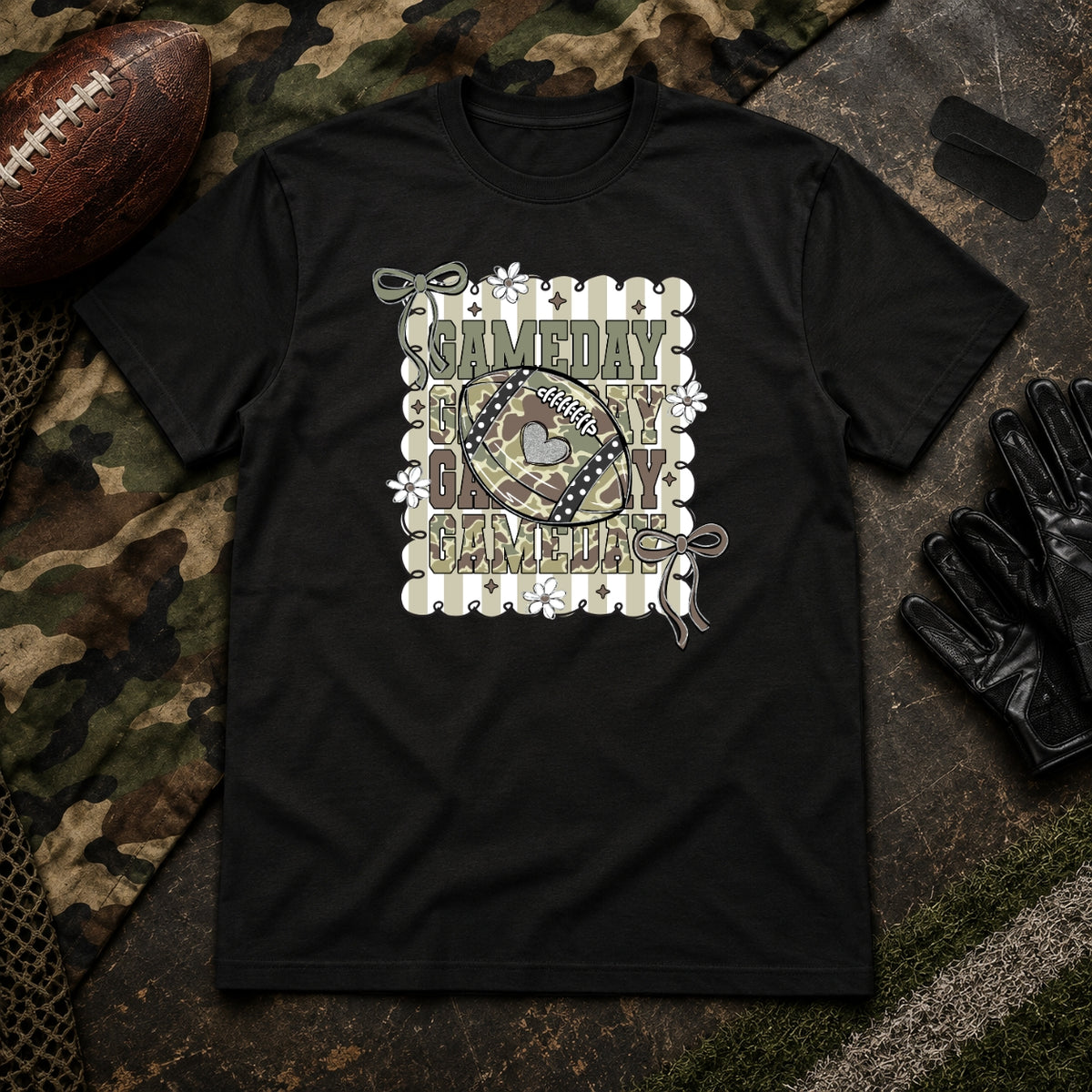 Camo Football Game Day Shirt