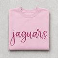 Jaguars Pink Glitter Script Crewneck Sweatshirt