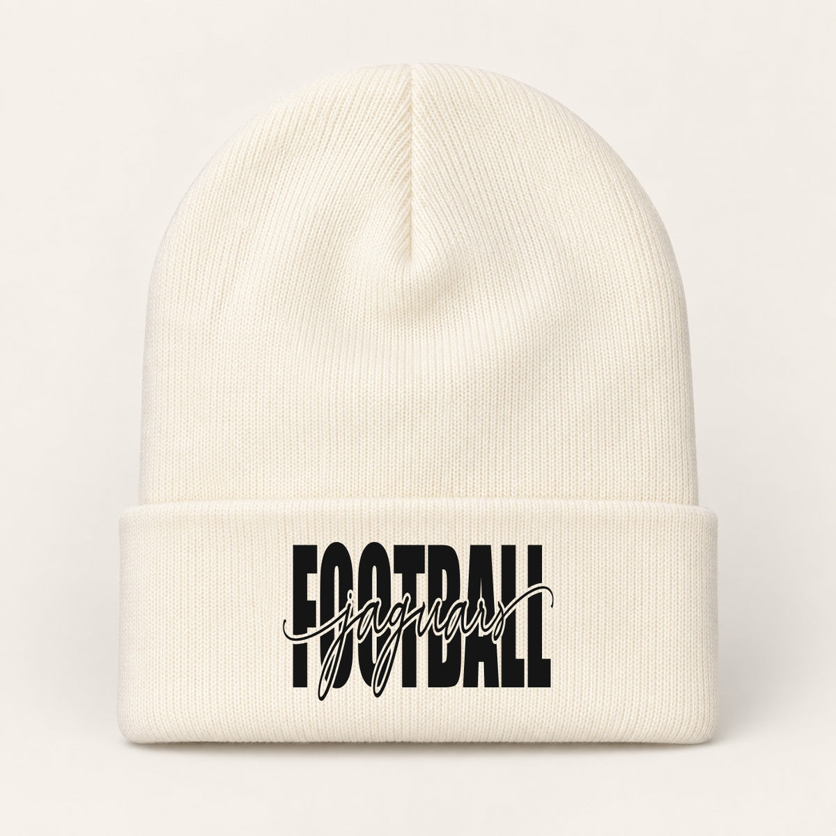 Jaguars Football Off-White Knit Beanie