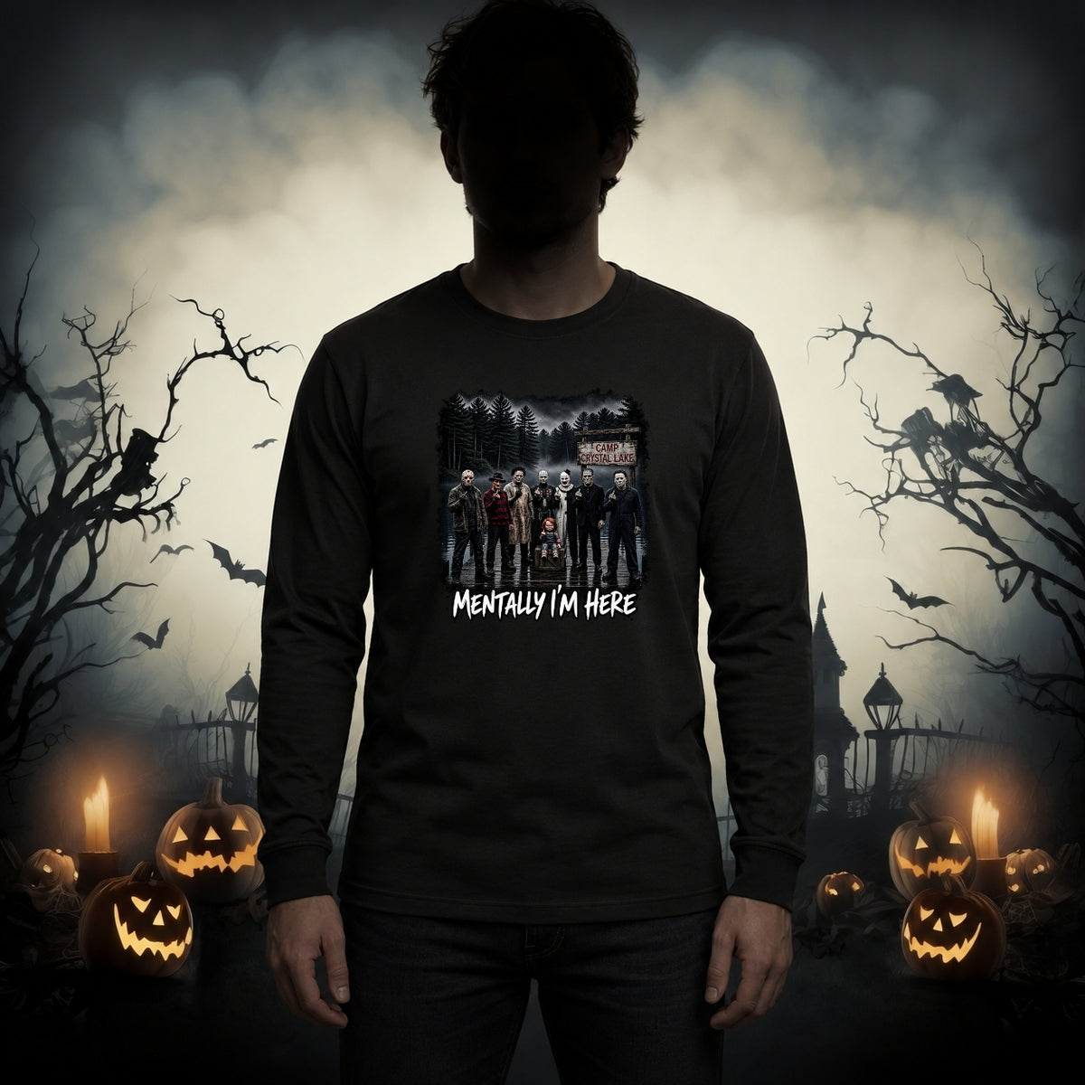 Mentally I’m Here Horror Icons Shirt