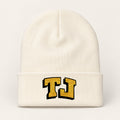 Glitter TJ Off-White Knit Beanie