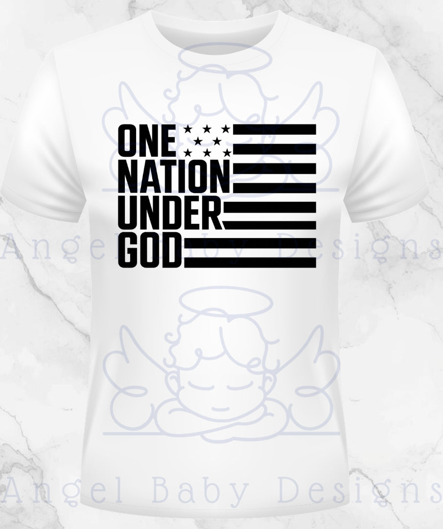 One Nation Under God Patriotic American Flag Shirt