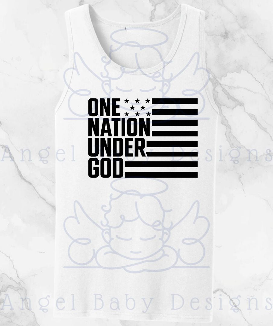 One Nation Under God Patriotic American Flag Shirt
