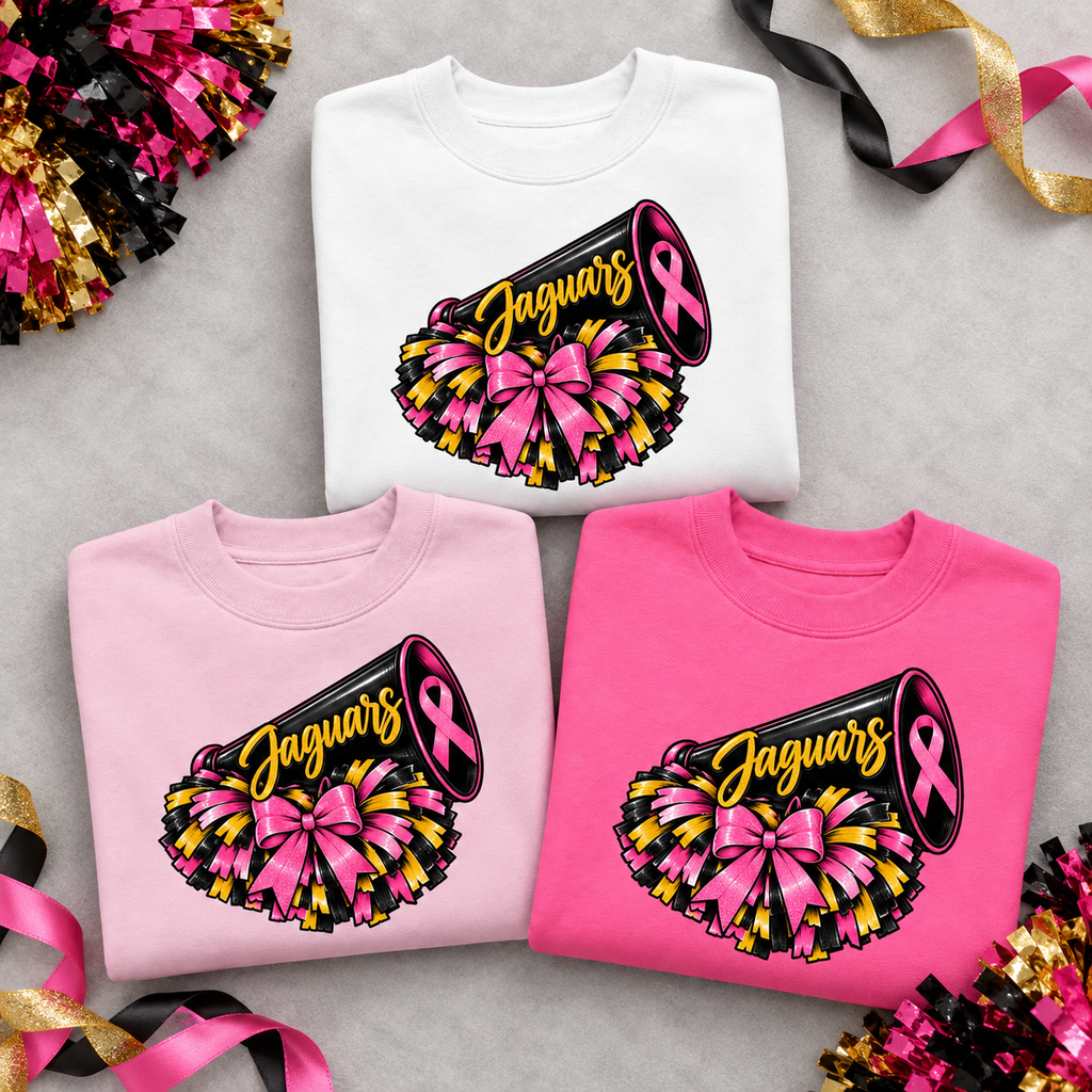 Jaguars Pink Ribbon Megaphone Crewneck Sweatshirt