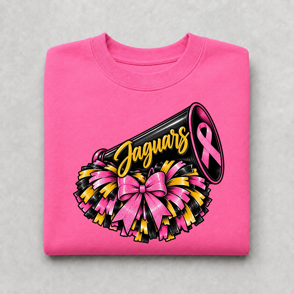 Jaguars Pink Ribbon Megaphone Crewneck Sweatshirt