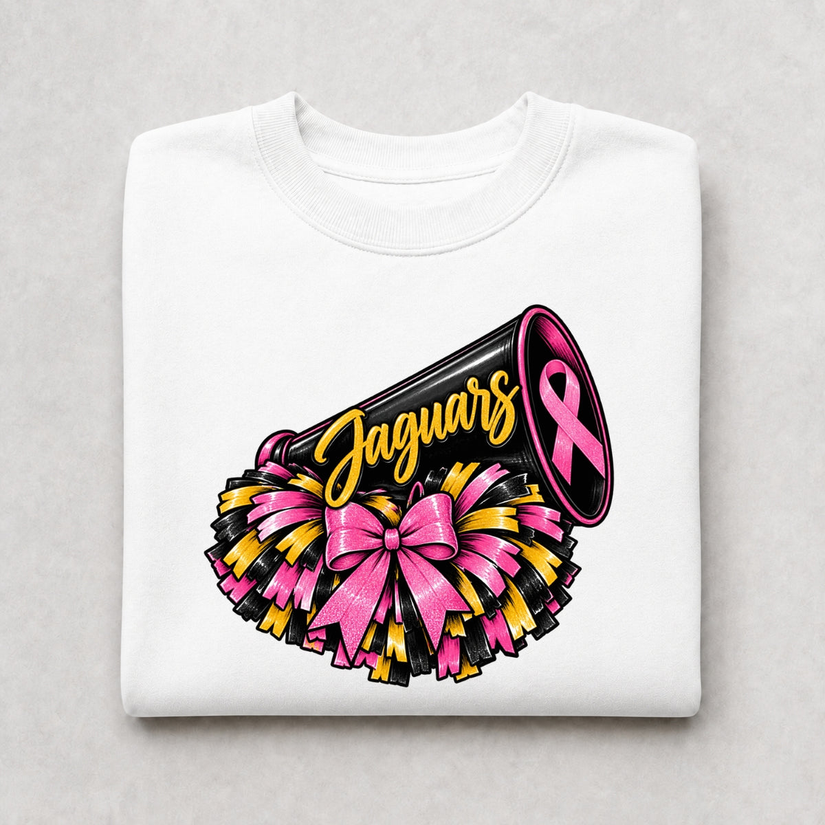 Jaguars Pink Ribbon Megaphone Crewneck Sweatshirt