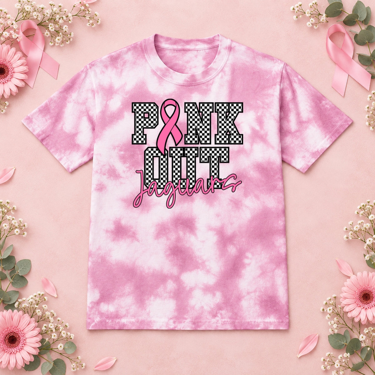 Pink Out Crystal Tie-Dye T-Shirt – Choose Your Design