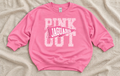 Pink Out Jaguars Youth 3/4 Sleeve Crewneck Sweatshirt