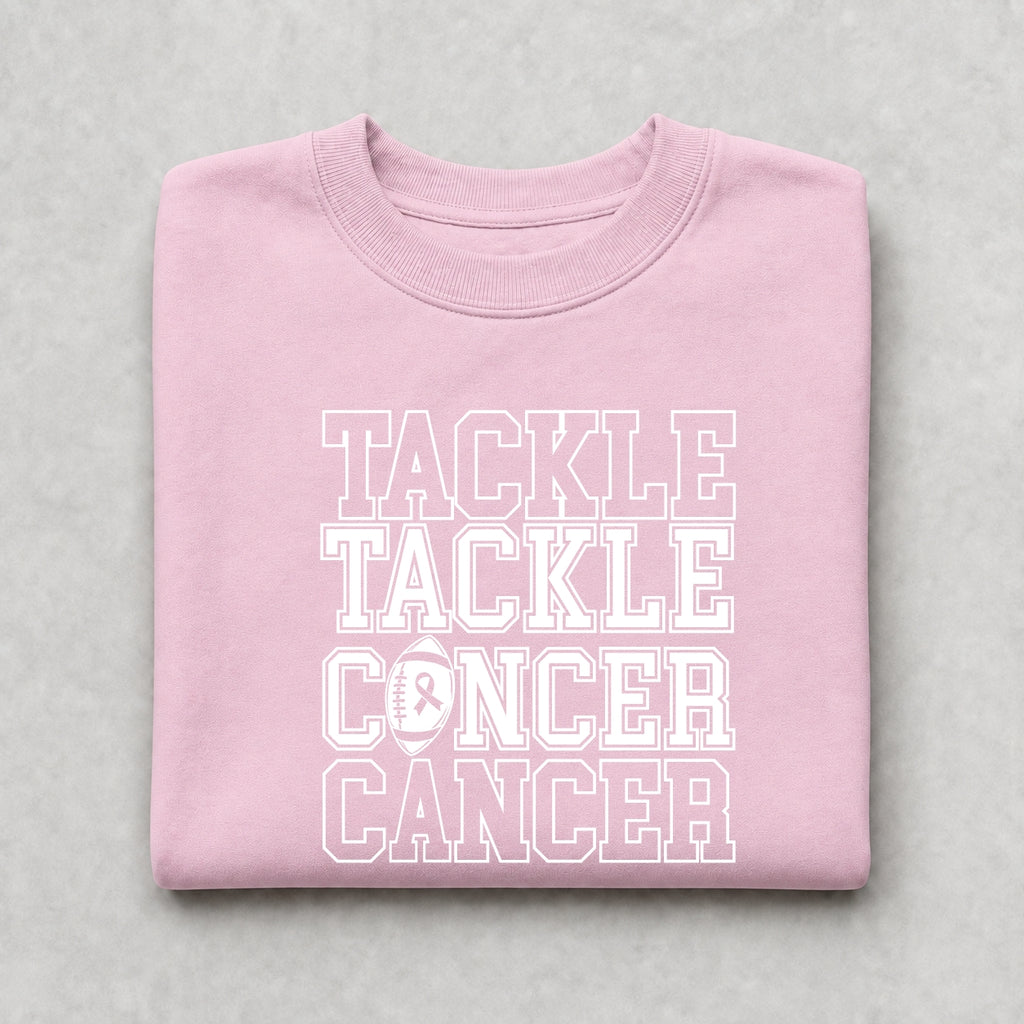 Tackle Cancer Football Crewneck Sweatshirt