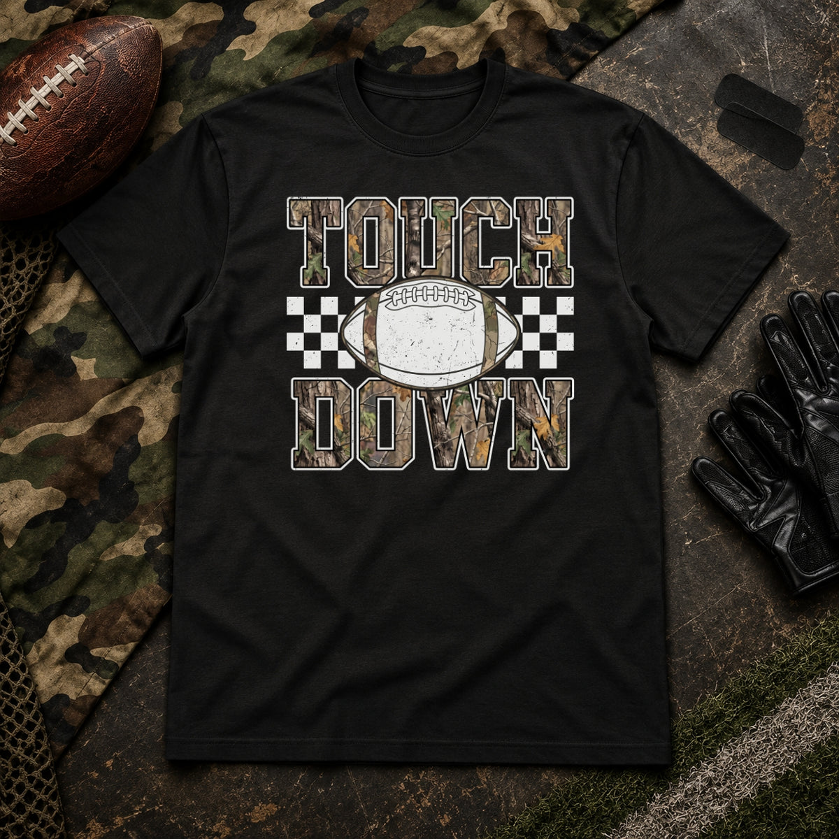 Camo Football Game Day Shirt