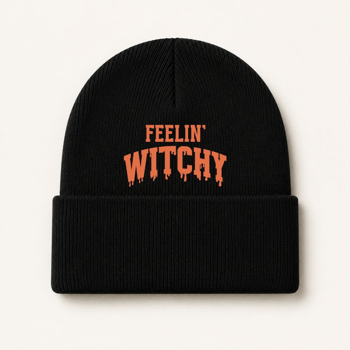 Feelin’ Witchy Halloween Knit Beanie